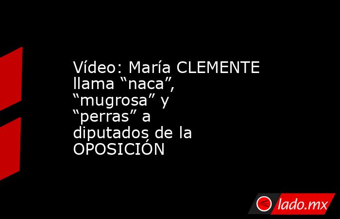Vídeo: María CLEMENTE llama “naca”, “mugrosa” y “perras” a diputados de la OPOSICIÓN. Noticias en tiempo real