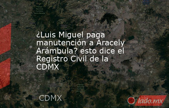 ¿Luis Miguel paga manutención a Aracely Arámbula? esto dice el Registro Civil de la CDMX. Noticias en tiempo real