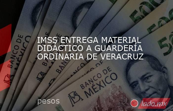 IMSS ENTREGA MATERIAL DIDÁCTICO A GUARDERÍA ORDINARIA DE VERACRUZ. Noticias en tiempo real