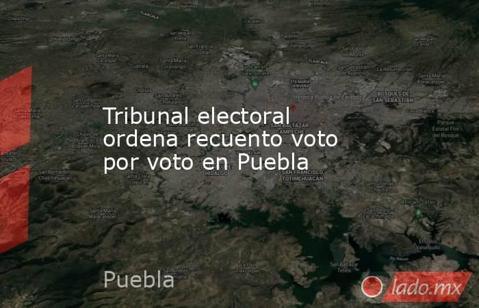 Tribunal electoral ordena recuento voto por voto en Puebla. Noticias en tiempo real