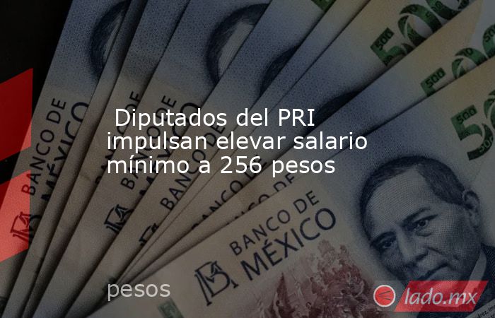  Diputados del PRI impulsan elevar salario mínimo a 256 pesos. Noticias en tiempo real
