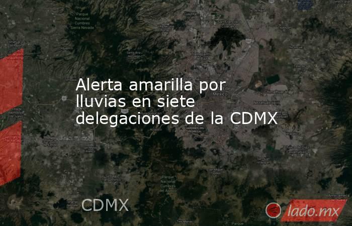 Alerta amarilla por lluvias en siete delegaciones de la CDMX. Noticias en tiempo real