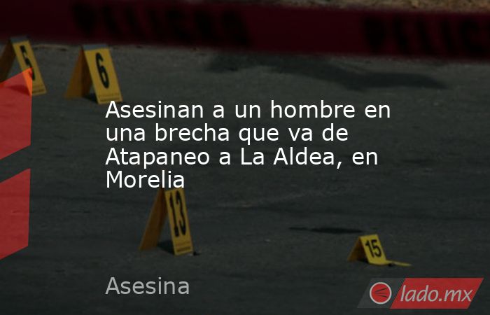 Asesinan a un hombre en una brecha que va de Atapaneo a La Aldea, en Morelia. Noticias en tiempo real
