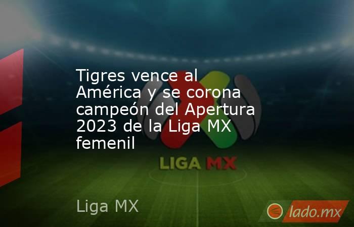 Tigres vence al América y se corona campeón del Apertura 2023 de la Liga MX femenil. Noticias en tiempo real