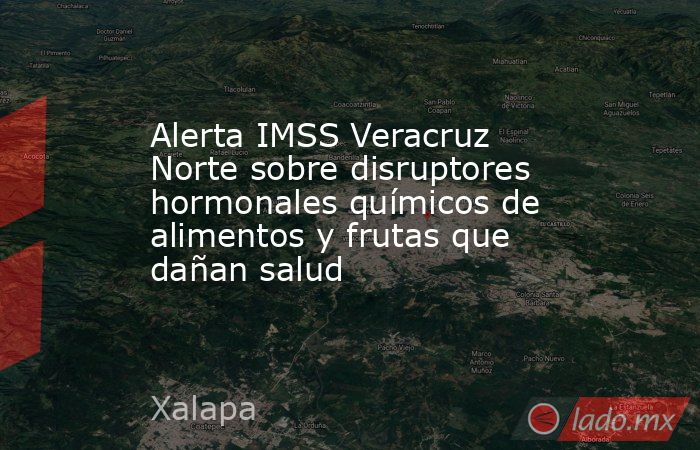 Alerta IMSS Veracruz Norte sobre disruptores hormonales químicos de alimentos y frutas que dañan salud. Noticias en tiempo real