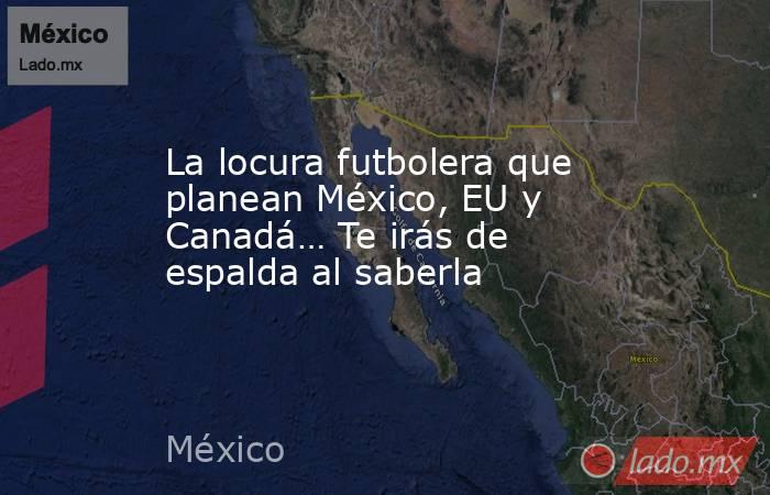 La locura futbolera que planean México, EU y Canadá… Te irás de espalda al saberla. Noticias en tiempo real