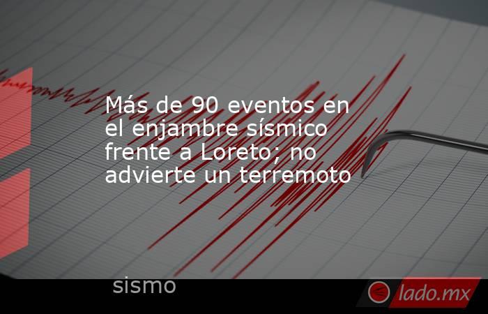 Más de 90 eventos en el enjambre sísmico frente a Loreto; no advierte un terremoto. Noticias en tiempo real