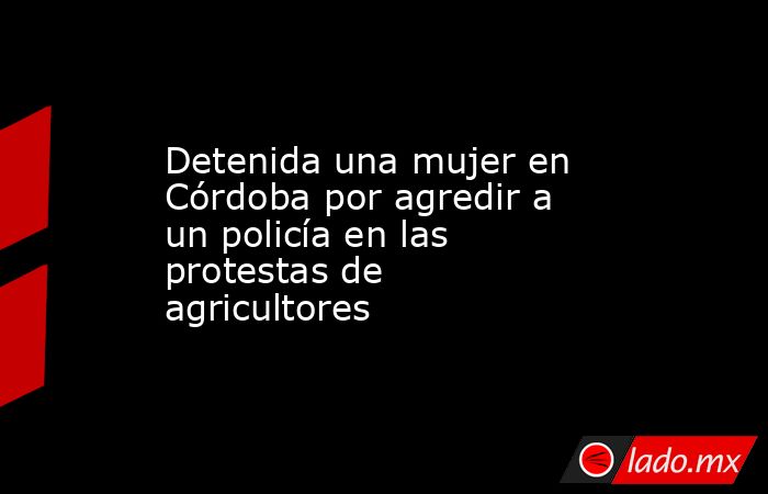Detenida una mujer en Córdoba por agredir a un policía en las protestas de agricultores. Noticias en tiempo real