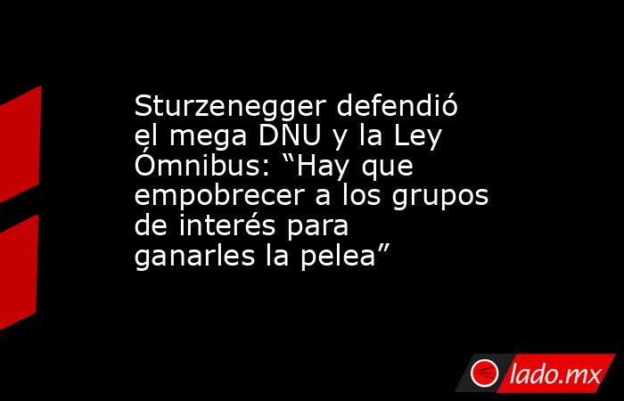 Sturzenegger defendió el mega DNU y la Ley Ómnibus: “Hay que empobrecer a los grupos de interés para ganarles la pelea”. Noticias en tiempo real