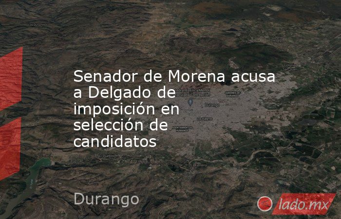 Senador de Morena acusa a Delgado de imposición en selección de candidatos. Noticias en tiempo real
