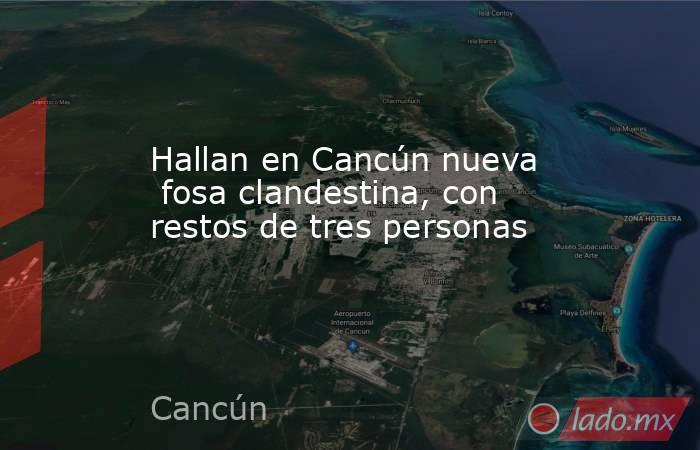 Hallan en Cancún nueva  fosa clandestina, con  restos de tres personas. Noticias en tiempo real