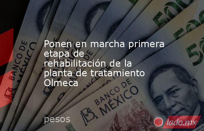 Ponen en marcha primera etapa de rehabilitación de la planta de tratamiento Olmeca. Noticias en tiempo real