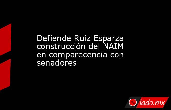 Defiende Ruiz Esparza construcción del NAIM en comparecencia con senadores. Noticias en tiempo real