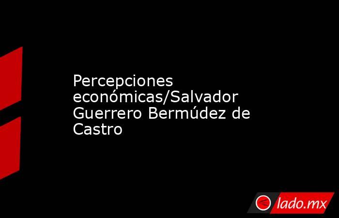 Percepciones económicas/Salvador Guerrero Bermúdez de Castro. Noticias en tiempo real
