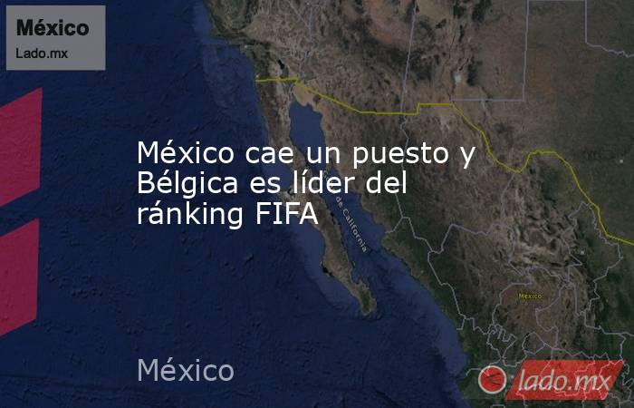 México cae un puesto y Bélgica es líder del ránking FIFA. Noticias en tiempo real