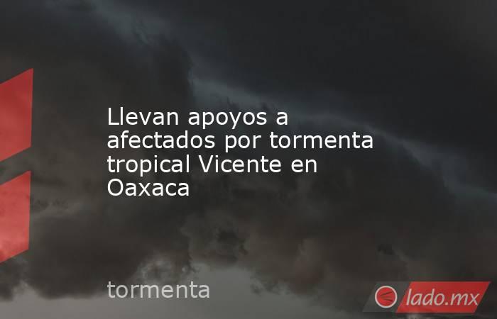 Llevan apoyos a afectados por tormenta tropical Vicente en Oaxaca. Noticias en tiempo real