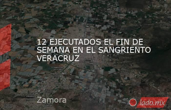 12 EJECUTADOS EL FIN DE SEMANA EN EL SANGRIENTO VERACRUZ. Noticias en tiempo real