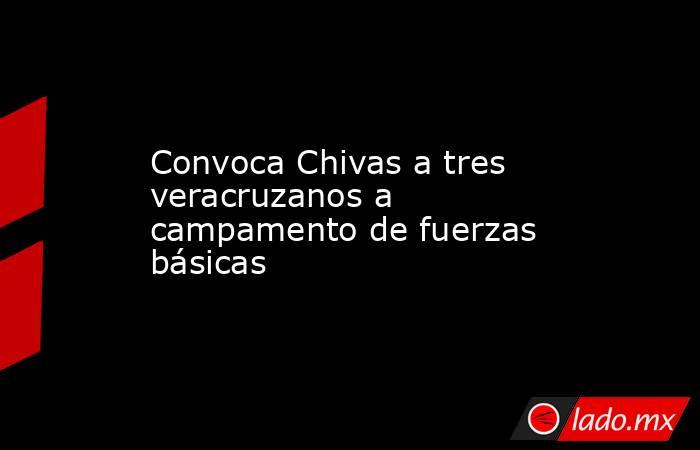 Convoca Chivas a tres veracruzanos a campamento de fuerzas básicas. Noticias en tiempo real
