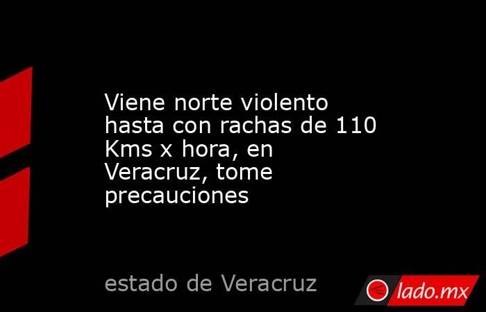 Viene norte violento hasta con rachas de 110 Kms x hora, en Veracruz, tome precauciones. Noticias en tiempo real