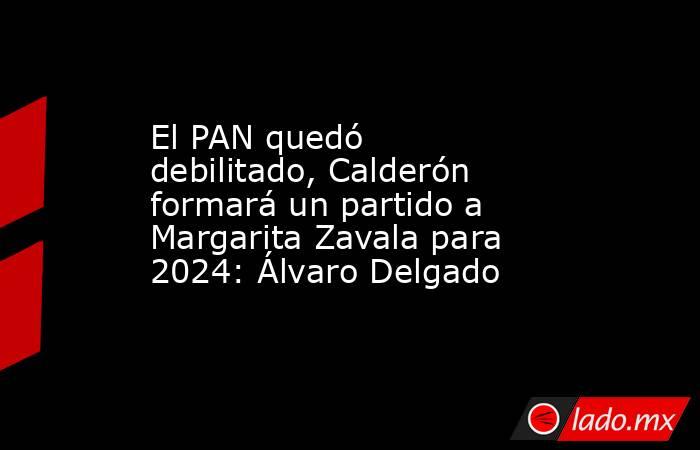 El PAN quedó debilitado, Calderón formará un partido a Margarita Zavala para 2024: Álvaro Delgado. Noticias en tiempo real