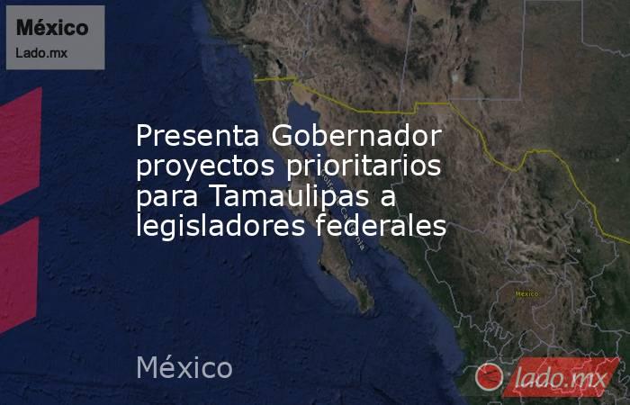 Presenta Gobernador proyectos prioritarios para Tamaulipas a legisladores federales. Noticias en tiempo real