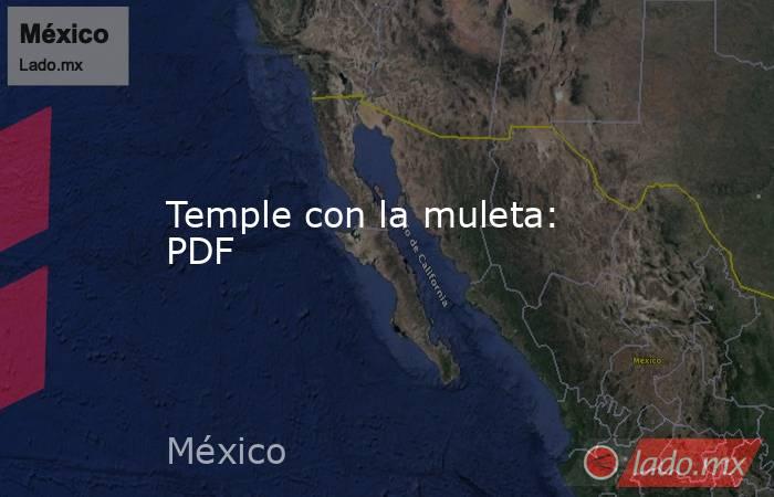 Temple con la muleta: PDF. Noticias en tiempo real