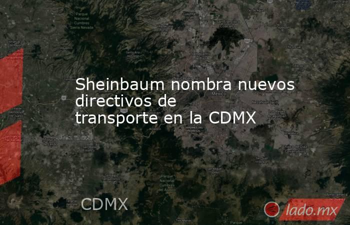 Sheinbaum nombra nuevos directivos de transporte en la CDMX. Noticias en tiempo real
