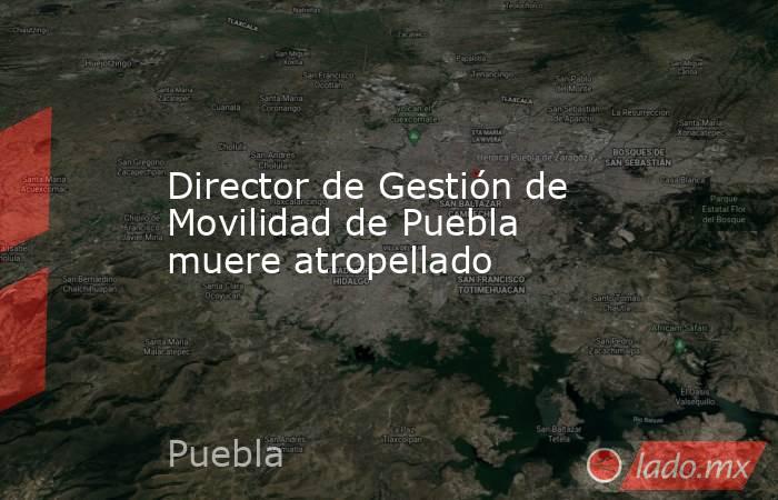 Director de Gestión de Movilidad de Puebla muere atropellado. Noticias en tiempo real