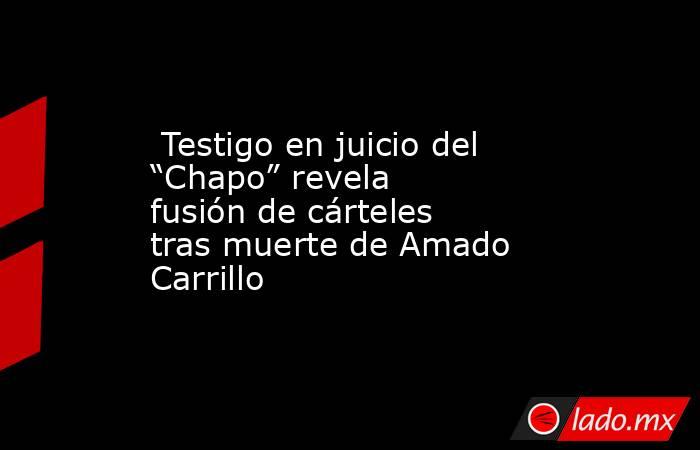  Testigo en juicio del “Chapo” revela fusión de cárteles tras muerte de Amado Carrillo. Noticias en tiempo real