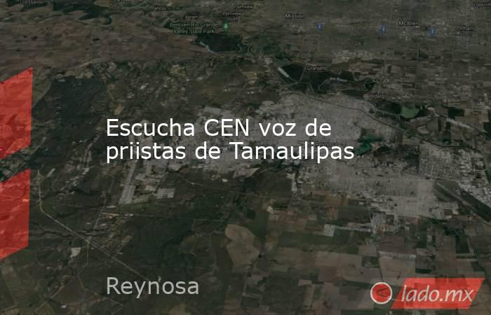 Escucha CEN voz de priistas de Tamaulipas. Noticias en tiempo real