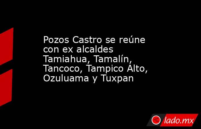 Pozos Castro se reúne con ex alcaldes Tamiahua, Tamalín, Tancoco, Tampico Alto, Ozuluama y Tuxpan. Noticias en tiempo real