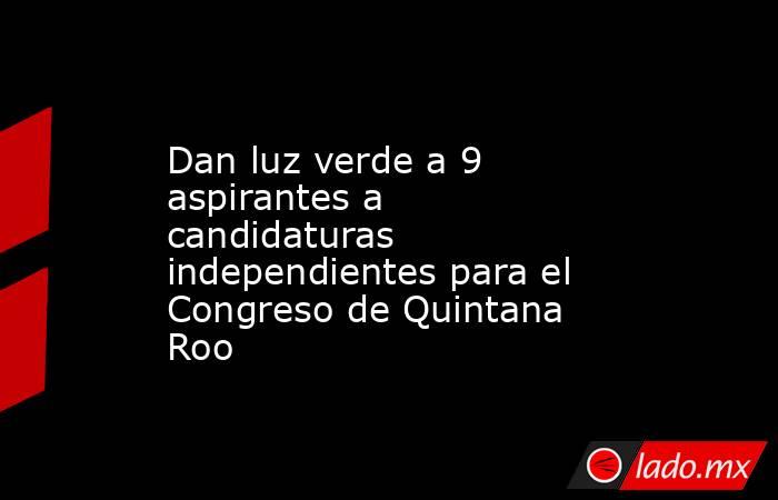 Dan luz verde a 9 aspirantes a candidaturas independientes para el Congreso de Quintana Roo. Noticias en tiempo real