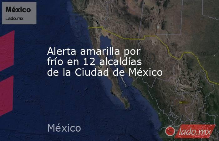 Alerta amarilla por frío en 12 alcaldías de la Ciudad de México. Noticias en tiempo real