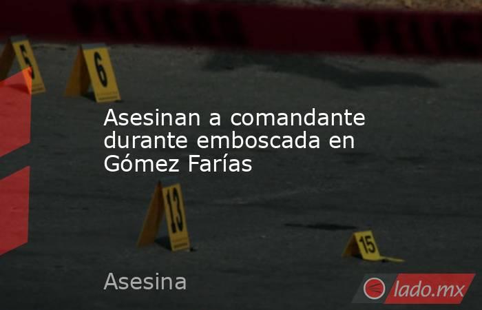 Asesinan a comandante durante emboscada en Gómez Farías. Noticias en tiempo real