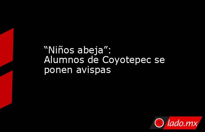 “Niños abeja”: Alumnos de Coyotepec se ponen avispas. Noticias en tiempo real