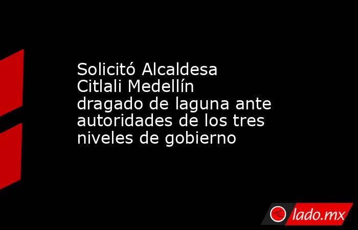 Solicitó Alcaldesa Citlali Medellín dragado de laguna ante autoridades de los tres niveles de gobierno. Noticias en tiempo real