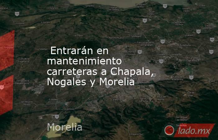  Entrarán en mantenimiento carreteras a Chapala, Nogales y Morelia. Noticias en tiempo real