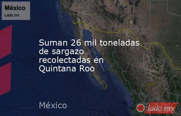 Suman 26 mil toneladas de sargazo recolectadas en Quintana Roo. Noticias en tiempo real