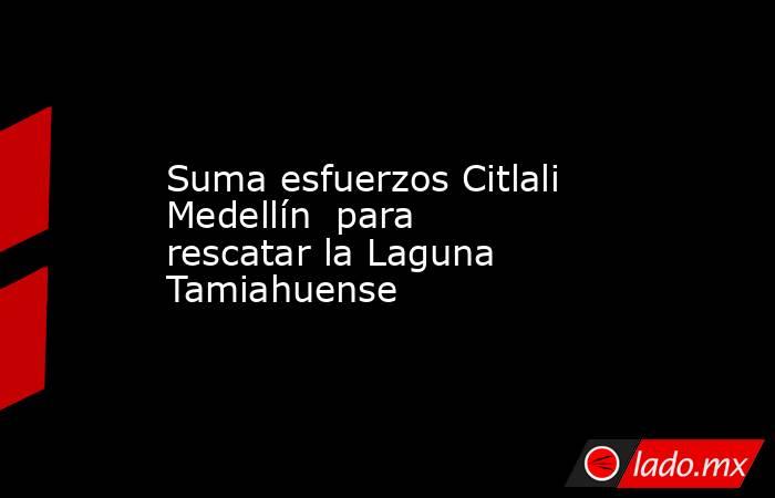 Suma esfuerzos Citlali Medellín  para rescatar la Laguna Tamiahuense. Noticias en tiempo real