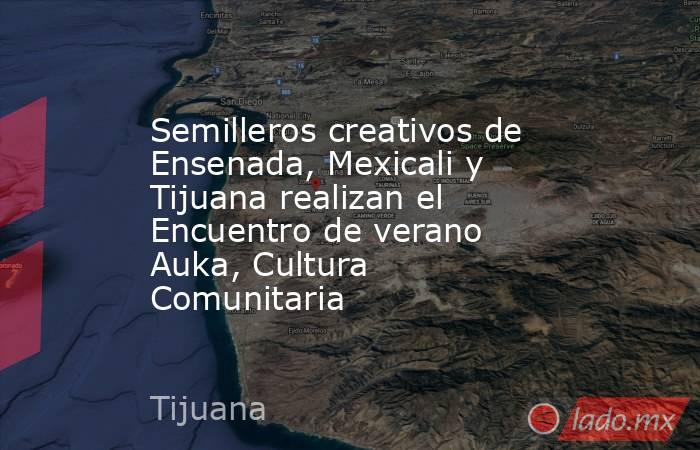 Semilleros creativos de Ensenada, Mexicali y Tijuana realizan el Encuentro de verano Auka, Cultura Comunitaria. Noticias en tiempo real