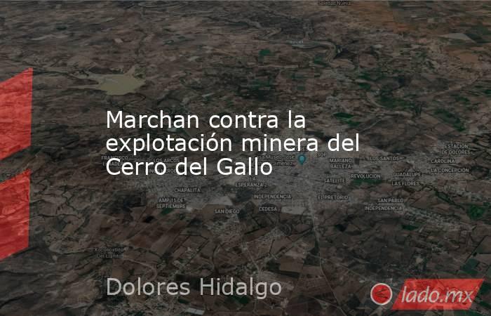 Marchan contra la explotación minera del Cerro del Gallo. Noticias en tiempo real