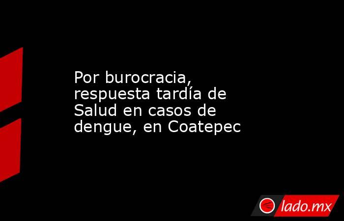 Por burocracia, respuesta tardía de Salud en casos de dengue, en Coatepec. Noticias en tiempo real
