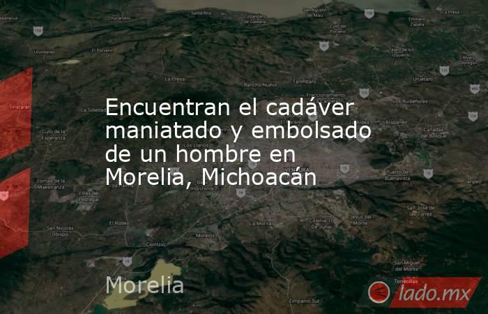 Encuentran el cadáver maniatado y embolsado de un hombre en Morelia, Michoacán. Noticias en tiempo real