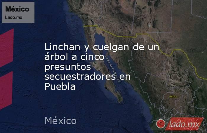 Linchan y cuelgan de un árbol a cinco presuntos secuestradores en Puebla. Noticias en tiempo real