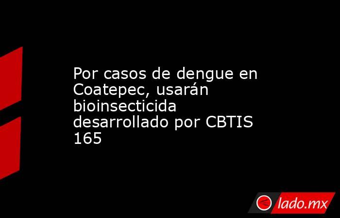 Por casos de dengue en Coatepec, usarán bioinsecticida desarrollado por CBTIS 165. Noticias en tiempo real