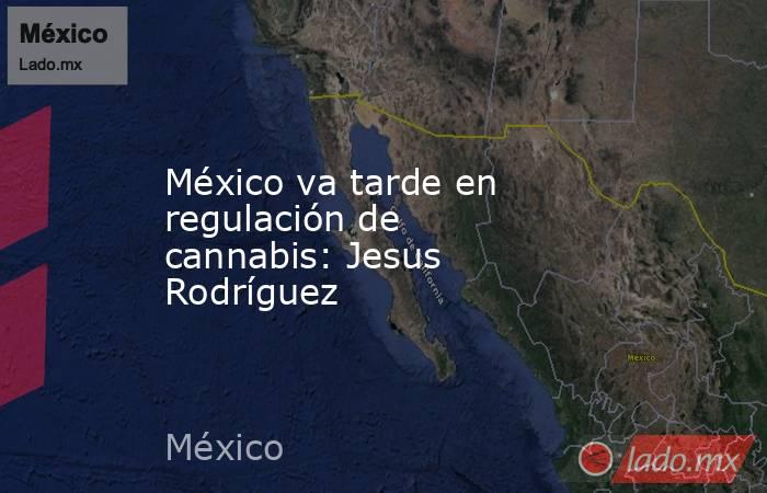 México va tarde en regulación de cannabis: Jesus Rodríguez . Noticias en tiempo real