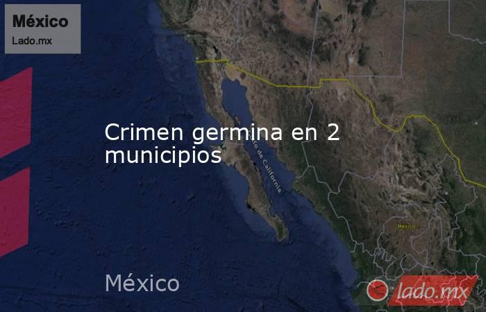 Crimen germina en 2 municipios. Noticias en tiempo real