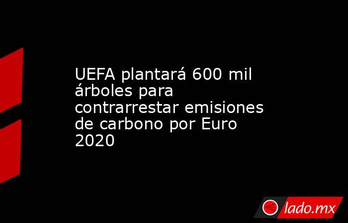 UEFA plantará 600 mil árboles para contrarrestar emisiones de carbono por Euro 2020. Noticias en tiempo real