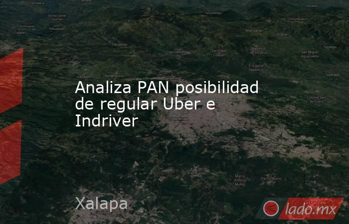 Analiza PAN posibilidad de regular Uber e Indriver. Noticias en tiempo real
