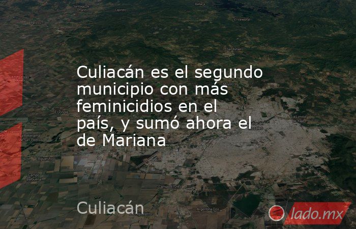 Culiacán es el segundo municipio con más feminicidios en el país, y sumó ahora el de Mariana. Noticias en tiempo real